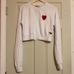 Aviator Nation cropped crewneck